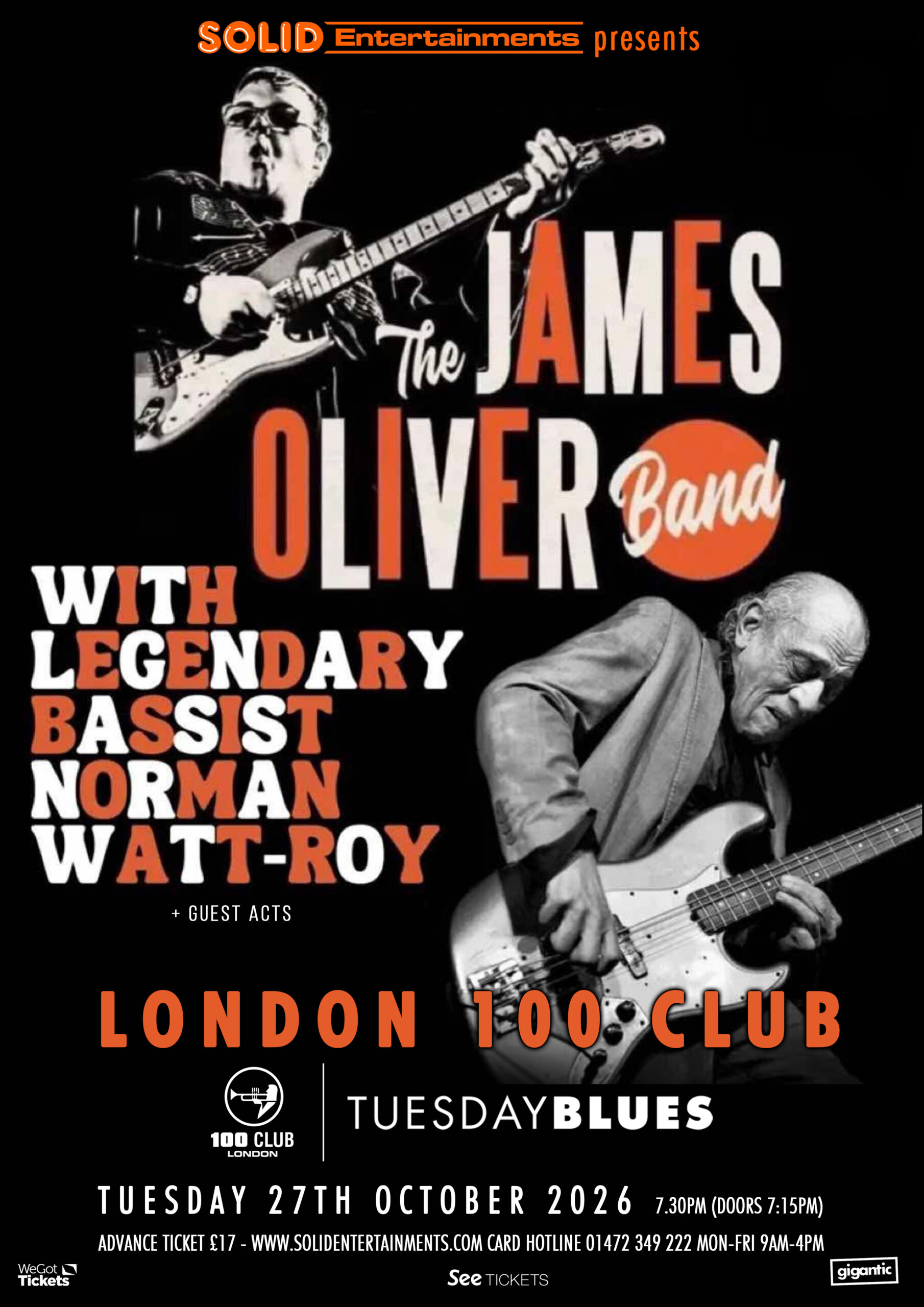 THE JAMES OLIVER BAND - THE 100 CLUB